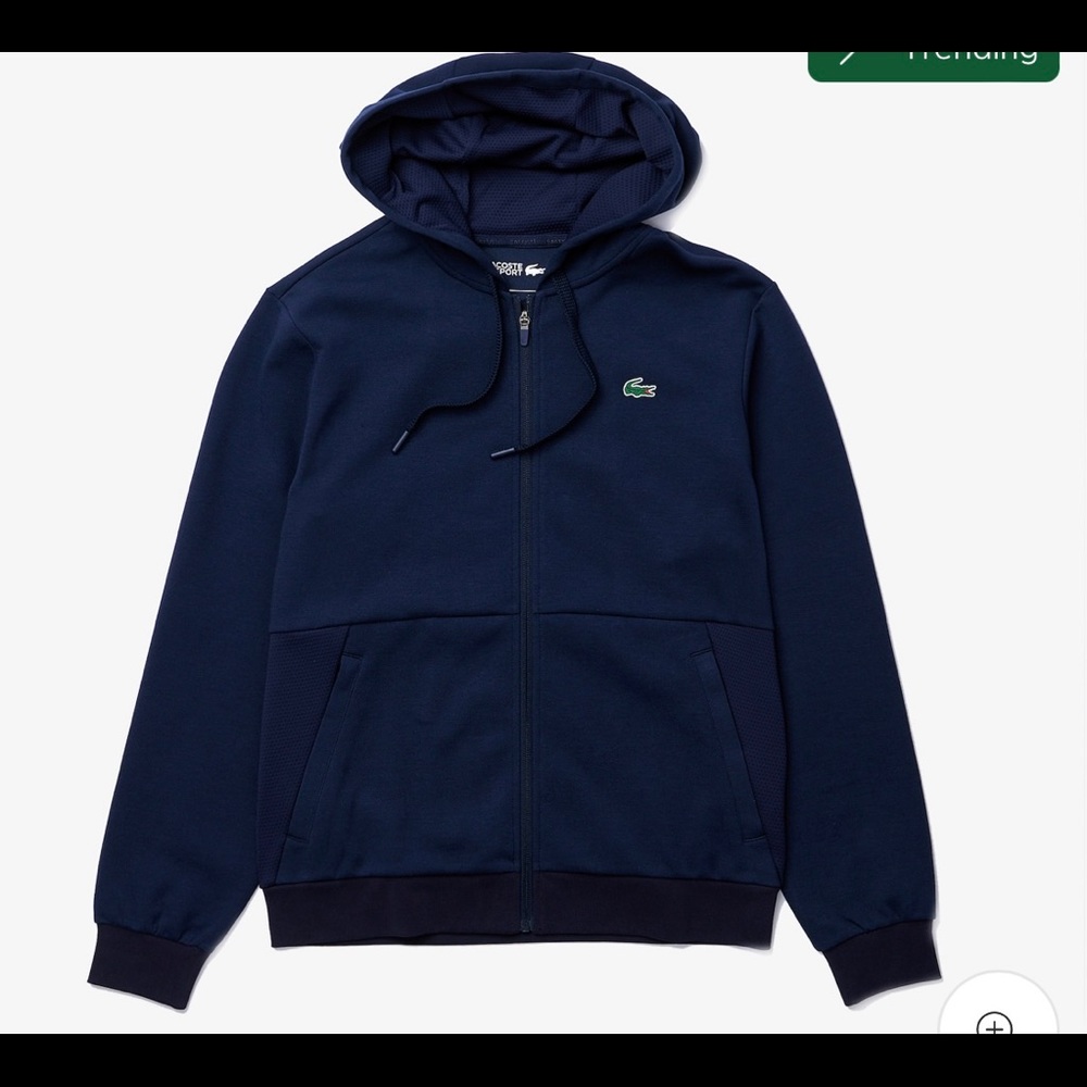 Lacost Men's SPORT Lightweight Bi-material Hoodie